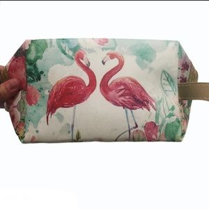 Flamingo toiletries / makeup bag
